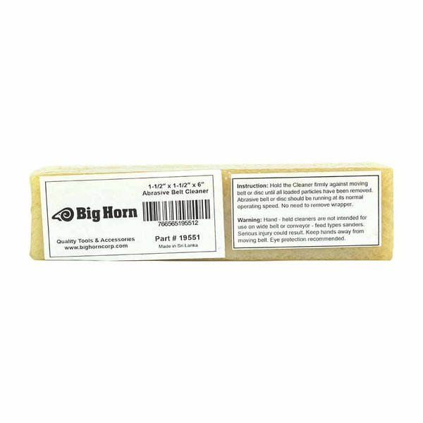 Big Horn 1-1/2 Inch x 1-1/2 Inch x 6 Inch Abrasive Sanding Belt Cleaner 19551